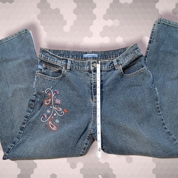 Canyon River Blues Flare Jeans Embroidery Sz 12 1/2 - Picture 6 of 13